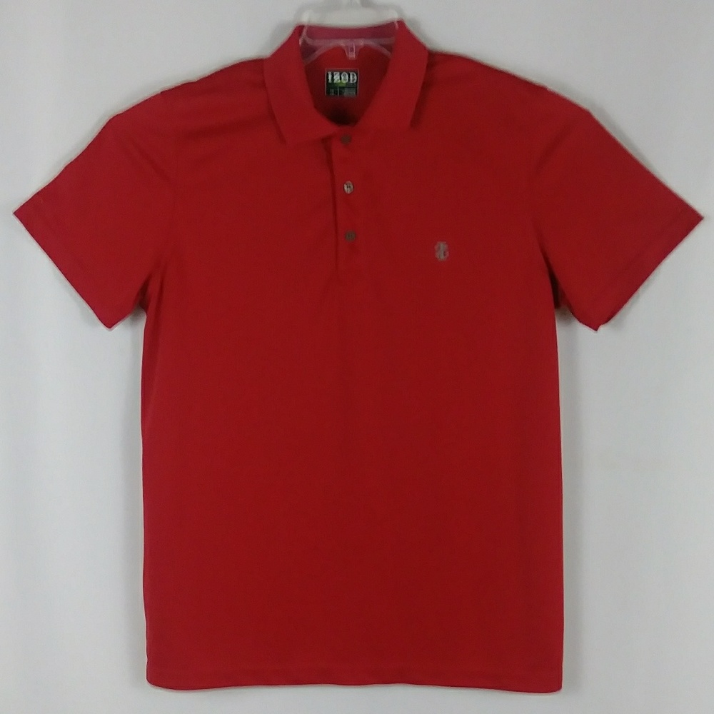 Izod red golf polo shirt men's size L
